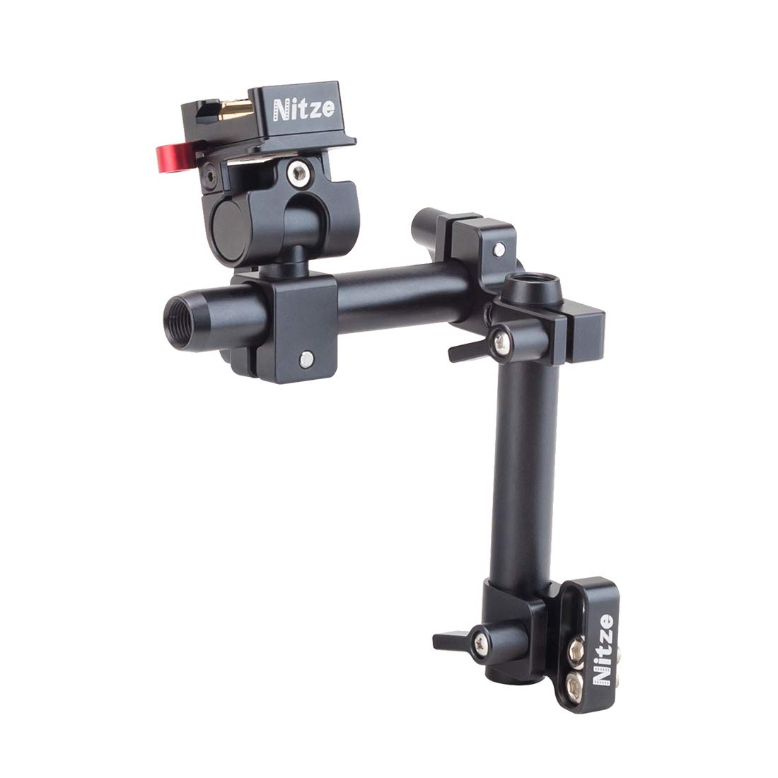 Nitze EVF Mount for PortKeys LEYE/LEYE II/LEYE III Viewfinder, Monitor Support with Swivel and Tilt Quick Release NATO Monitor Mount and 15mm Rods - EVF-K02