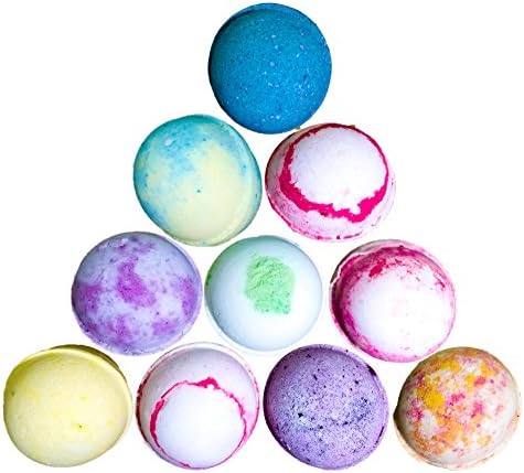 10 Large Wholesale Bath Bombs, Organic Coconut Oil, in Clear Bag with pretty Yarn Tie
