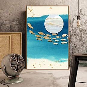 Framed Canvas Home Artwork Decoration Abstract Scenery Canvas Wall Art for Living Room, Bedroom - 16x24 inches