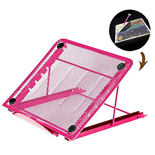 Stand for Diamond Painting Light Pad, A4 LED Light Box Board Holder of 5D Diamond Painting Kits Tool Craft Supplies (Rose Red)