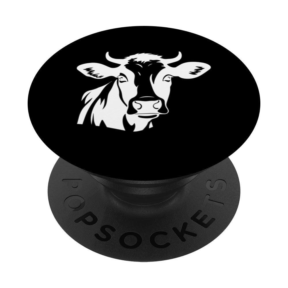Cute Cow Art For Men Women Boys Girls Kids Farmer Cows PopSockets Swappable PopGrip
