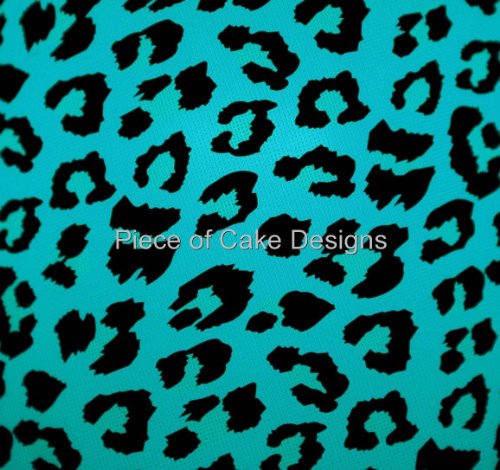 8" Round ~ Blue Cheetah Print Background Birthday ~ Edible Cake/Cupcake Topper!!!