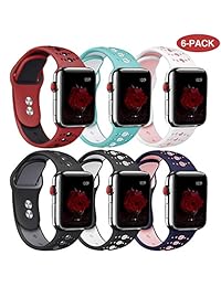 Kaome Compatible para Apple Watch Band 44mm, 42mm, 40mm, 38mm, para Apple Watch Leather Band Women, para iWatch Soft Sport Band Mujer Hombre, Apple Watch Series 4, 3, 2, 1, Sport T, Edición