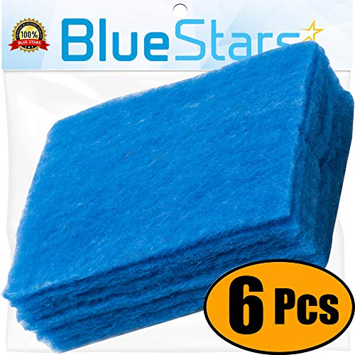 Ultra Durable Polyester Filters Replacement by BlueStars - Exact fit for Bettervent Dryer Vent - PACK OF 6