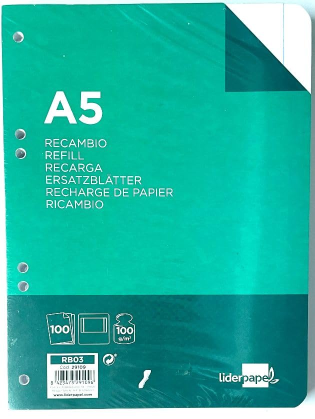liderpapel RB03 Refill Smooth 6 Drills with Margin Paper
