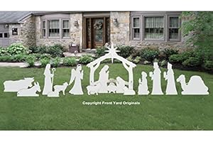 FrontYard Originals Complete Medium White Outdoor Nativity Scene