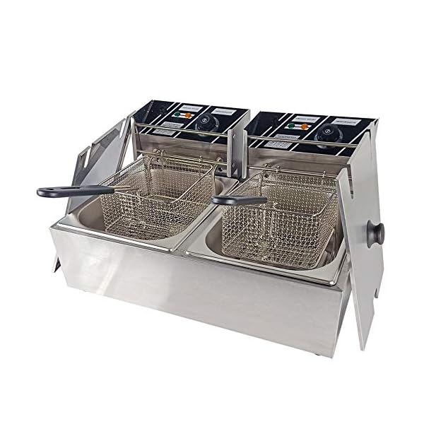 Commercial-Deep-Fryer-2x10L-Double-Tank-Deep-Fat-Fryer-Stainless-Steel-Chip-Fryer-5000W-with-Lids Commercial Deep Fryer 2x10L Double Tank Deep Fat Fryer Stainless Steel Chip Fryer 5000W with Lids