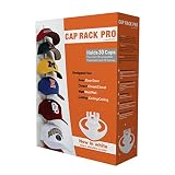 Perfect Curve Cap Rack Pro System - Baseball Cap Organizer, Holds 30 Caps, White