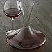Wine Enthusiast Crystal Vivid Wine Decanter – Hand Blown, Lead-Free, Wide Base Aerating Glass Bottle w/ Minimizing Drip Spout (47oz)