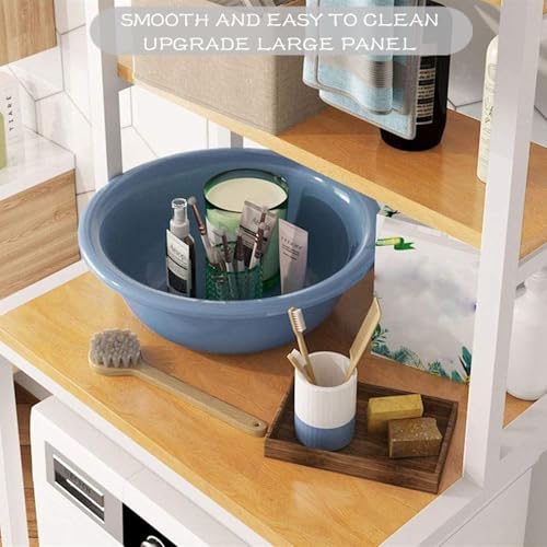 Beauenty Bathroom Space Saver,The Drum Washing Machine Storage Rack,Laundry Room Organization,Bathroom Corner Stand Storage Organizer Accessories,Bathroom Toilet Tower Shelf Space Saver(3levels,White)