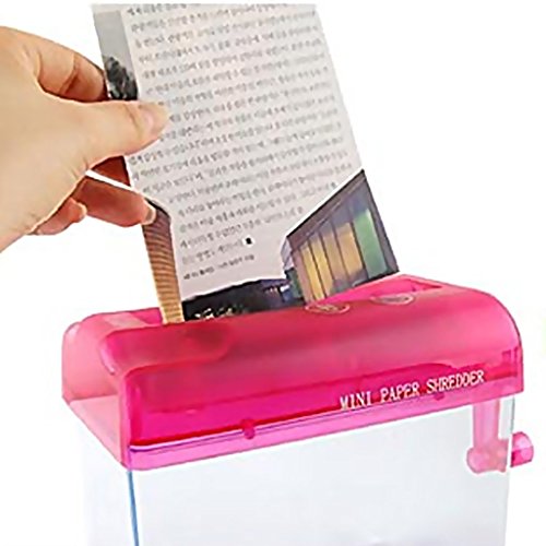 Home Mart Office MiNi Manual Type Shredder Hand Shredder Hand Shredder Cross Cut - Thumbnail 2