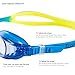 EcoMozz Kids Swim Goggles, UV Protection Anti Fog Swimming Goggles for Kids Girls Boys from 4 to 12 Years Old,With Clear Vision No Leak,Soft Silicone Frame Blue