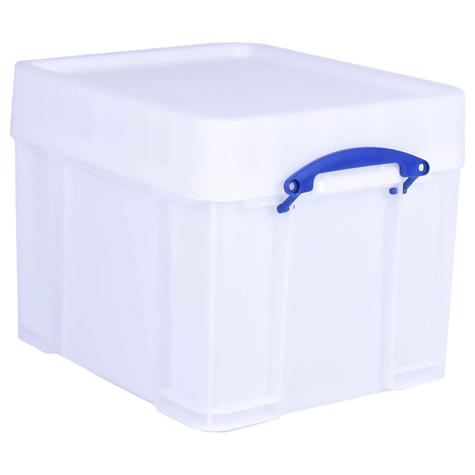 Really Useful Box Plastic Storage 35 Litre with XL Lid White Strong