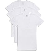 2(X) IST Mens Essential Cotton Slim Fit Deep V-Neck T-Shirt 3-Pack