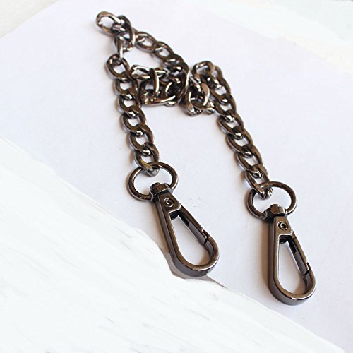SAYHI 5 SIZE 3 COLOR PURSE SHOULDER CROSSBODY CHAIN STRAP DIY METAL REPLACEMENT HANDLE BAG HANDBAG STYLE 6 (40cm, silver)