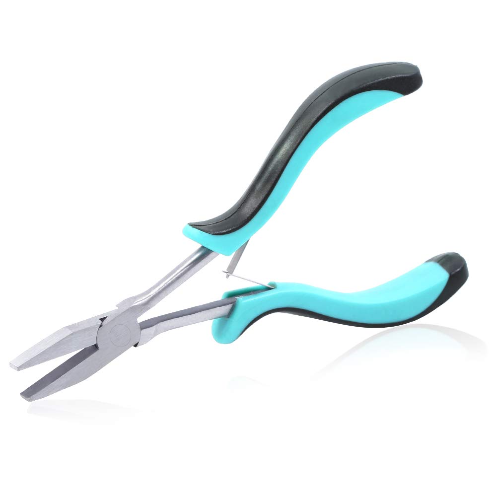 SPEEDWOX Mini Flat Nose Pliers Long Reach Flat Nose Pliers for Jewellery Making 6 Inches Smooth Jaw Precision Beading Tool