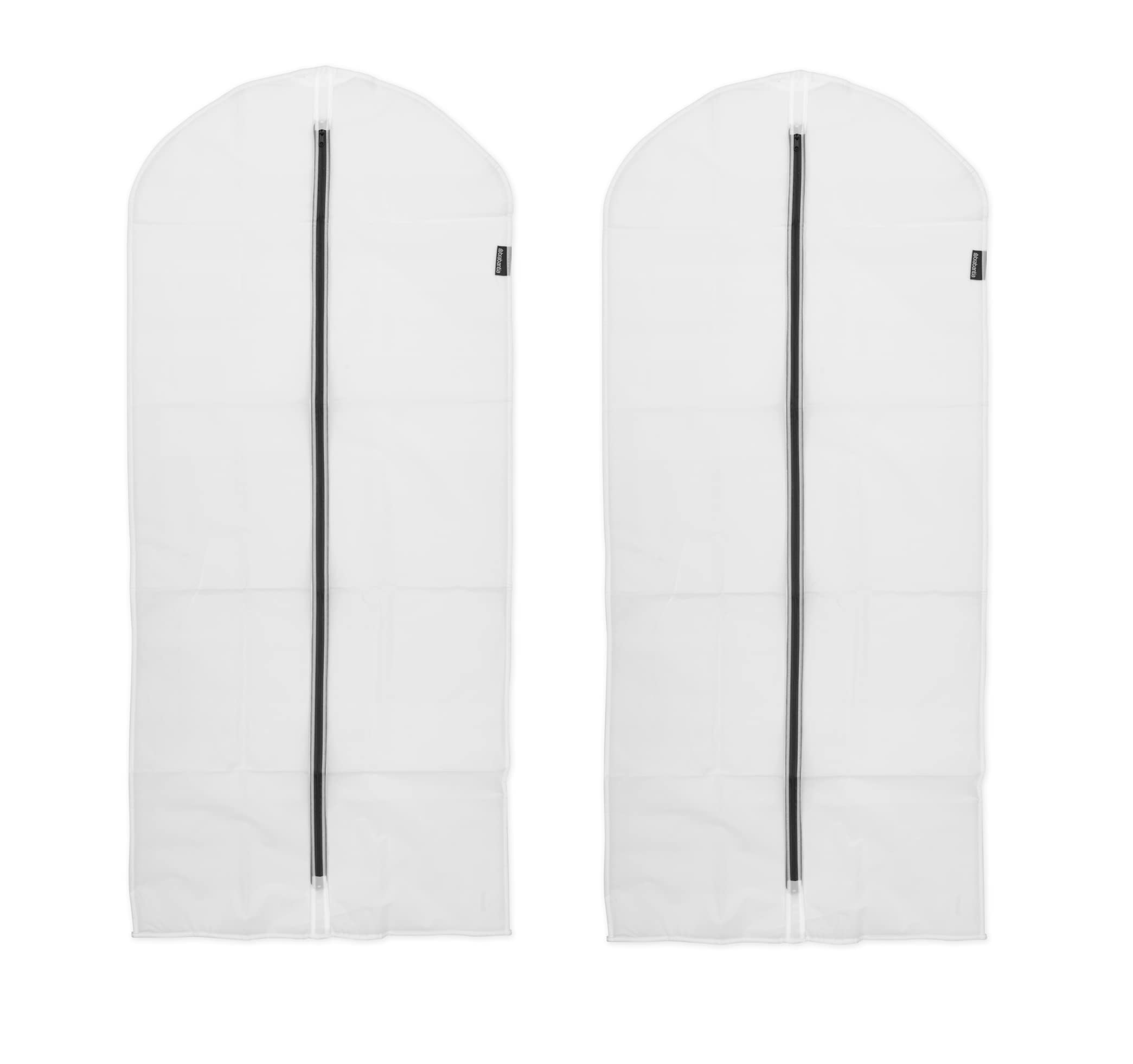 Brabantia - Clothes Cover L - Protective Clothes Bag - Wardrobe Storage - Clothes Rack Organiser - Transparent Hanging Bag - Suitable for Coats & Dresses - Set of 2 - White - 60 x 135 cm — image 1