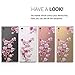 kwmobile Clear Case Compatible with Sony Xperia XA1 Ultra - Phone Case Soft TPU Cover - Cherry Blossom Branch Dark Pink/Pink/Transparent
