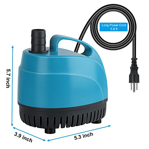 image for KEDSUM 800GPH Submersible Pump (3000L/H,48W), Ultra Quiet Water Pump w