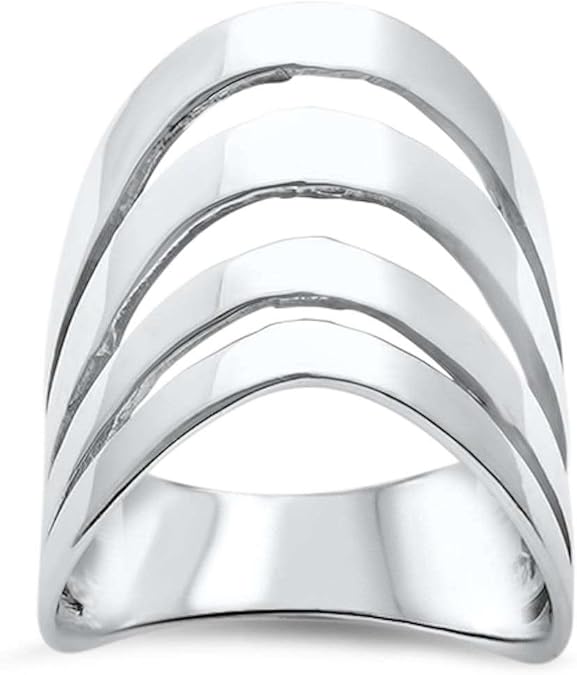 Sterling Silver Plain New Design Ring Sizes 10 Amazon.co.uk Jewellery