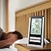 ORIA Indoor Outdoor Thermometer, Digital Wireless Temperature Monitor, LCD Screen Remote Thermometer, ℃/℉ Switch, with Alarm Clock and Snooze Function for Home, Office (Battery Not Included)