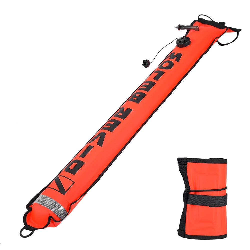 Keenso 4FT Marker Buoy, Inflatable Marker Diving Marker SMB Signal Buoy For Diving Accessories(Red)