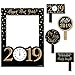 Big Dot of Happiness New Year's Eve - Gold - New Years Eve Party Selfie Photo Booth Picture Frame & Props - Printed on Sturdy Material