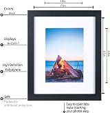 Scholar Tree Black 10x8 Photo Frames Set of 4 Wooden MDF with Passepartout view 4
