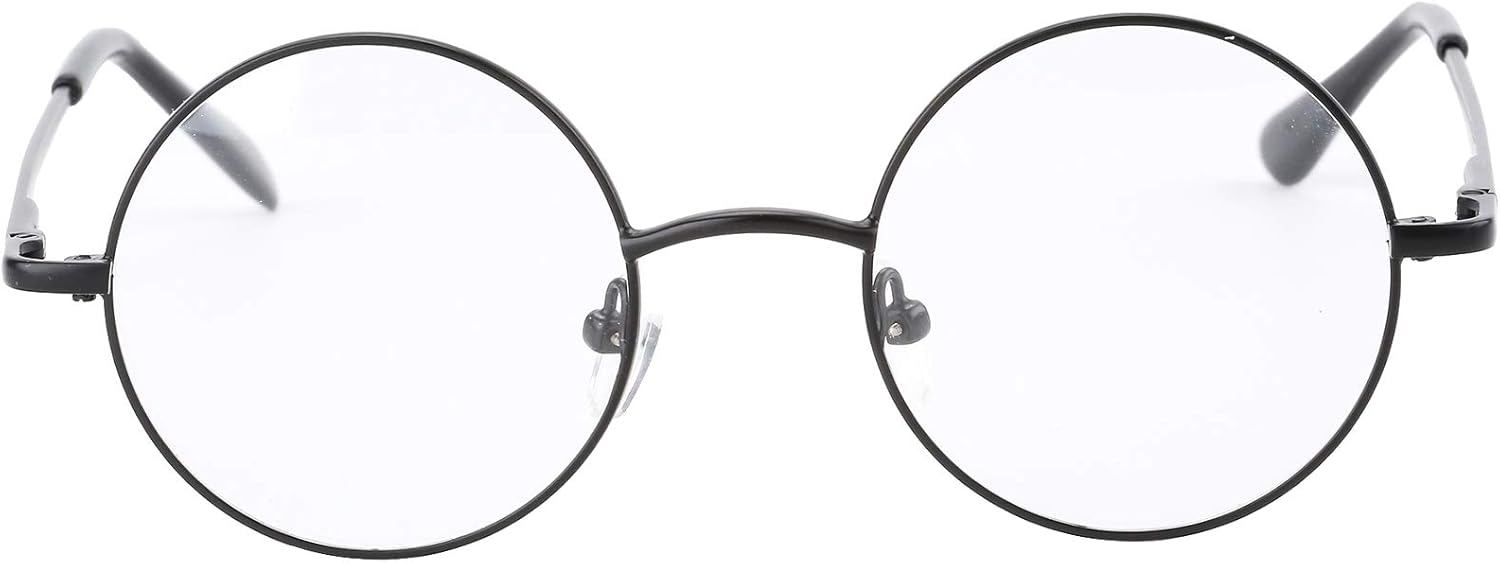 Agstum Round Retro Metal Optical Grade Glasses Frame Clear Lens