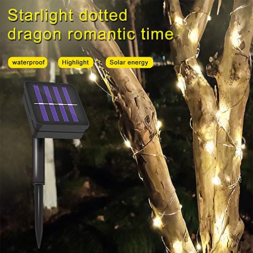 Bcamelys Outdoor Solar String Lights, 66Ft 200 LED 8 Modes Waterproof Solar Powered Fairy String Lights for Garden Yard Patio Bedroom Gate Party Wedding Camping Christmas Tree Decoration, Yellow
