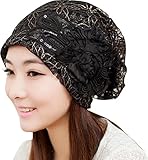 Womens Lace Flower Head Cap Beanie Hat Cap Turban