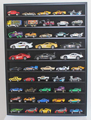 Photo 1 of 1/64 - 1/43 Scale Toy Cars Wheels Matchbox Model Cars Display Case Cabinet - NO Door (Black) Hot-HW10-BL