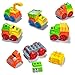 PREXTEX Set of 6 Friction Powered Toy Cars Take-Apart Construction Vehicle Playset for Kids Building Blocks - Great Birthday Gift Toy Set for Boys & Girls or for Christmas Stocking Stuffers