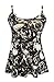 FashionMark Women's New Strappy Skull Rose Print Camisole Vest Top