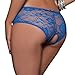 MidLove Women's Sexy Panties Lace Knickers Panty with Bow (X-Large, Blue)