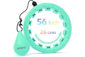JLoibao Weighted Hula Circle with 26 Links(56 Inch) for Adults Weight Loss, Infinity Fitness Hoop Plus Size, for Women Smart 
