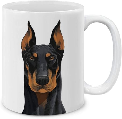 doberman coffee mug