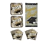 Graduation Party Kit 2017 Plates, Napkins,Tablecloth Graduation Supplies