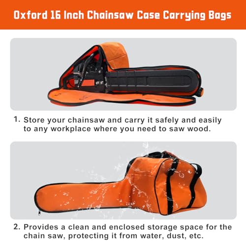 Chainsaw Case Carrying Bag for Husqvarna Stihl Chainsaws with a 12"/14"/16" Bar photo 10