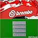 R&G Brembo HIGH TEMP Brake Caliper Sticker Set of 4 Decals (White)