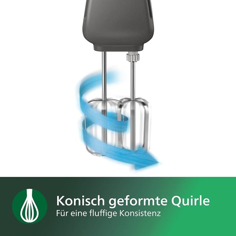 Handmixer 5000 Serie, 450W, 5 Geschwindigkeiten, Turbo, Weiß — Foto 3 von 6