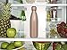 Brimma Vacuum Insulated Water Bottle - Double Walled Stainless Steel Travel Bottle for Hot & Cold Drinks - 100% Sweat & Leak Proof Portable Thermos Flask - 17 Oz (500 ml) (Rose Gold)