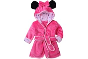Bowknot Hooded Robe Warm Soft Sleepwear Housecoat for Baby Toddler