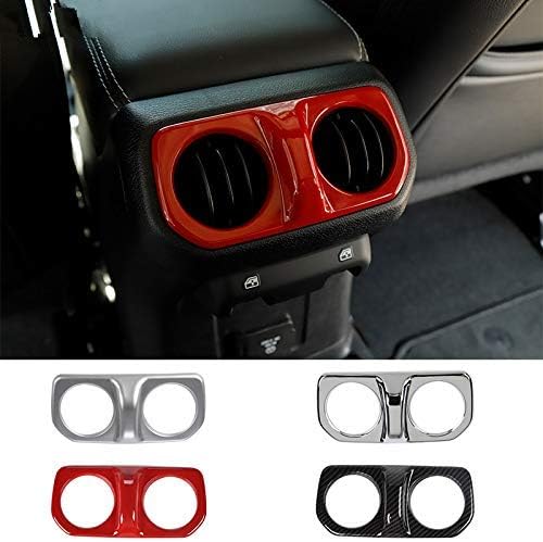 Highitem Car Armrest Box Air Conditioning Outlet Decoration Cover Trim Sticker Car Accessories Styling for Jeep Wrangler JL 2018 Up (Red)