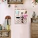 Homecube Linen Cotton Fabric Wall Door Cloth Hanging Storage Bag Case 5 Pocket Home Organizer (White Polka Dots)