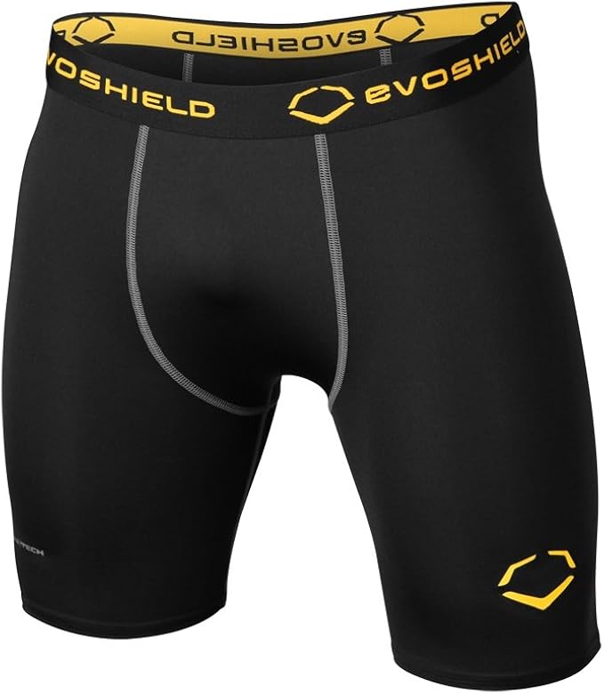 EvoShield Men's Compression Shorts, Black, Small