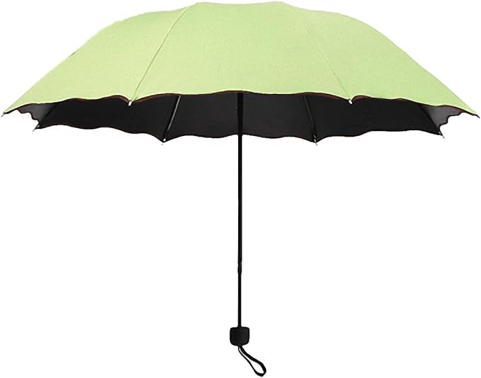 Amazon Co Jp Meihuku 日傘 雨傘 折り畳み傘 晴雨兼用傘 水に花柄が浮き出る傘 8本骨 遮光 遮熱 軽量 涼しい 紫外線カット 紫外線対策 レディース 3段折りたたみ式 グリーン 服 ファッション小物