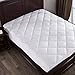 puredown Premium Natural White Goose Down Feather Overfilled Bed Topper 100% Cotton Fabric Mattress Pad, Full, Alternative