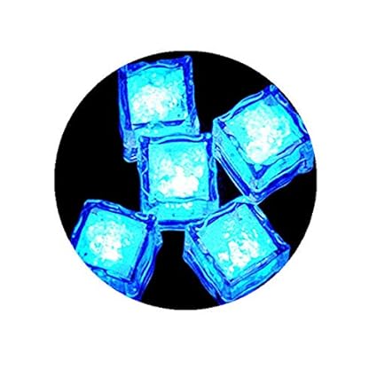 99native LED beleuchtetes Illuminated Ice Cube,Deko Eiswürfel Leuchtend blinkend im Licht Kunststoff Würfel wasserdicht mit B