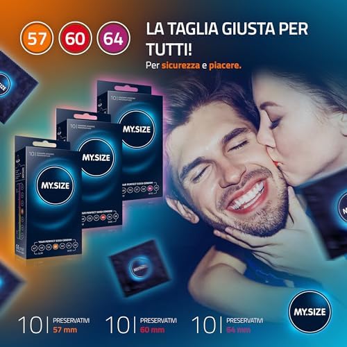 Preservativi classici confezione standard da 10 | 57, 60, 64 mm di larghezza | 3x10 pezzi preservativi premium extra sottili | preservativi fedeli al tatto | 0,07 mm di spessore delle pareti